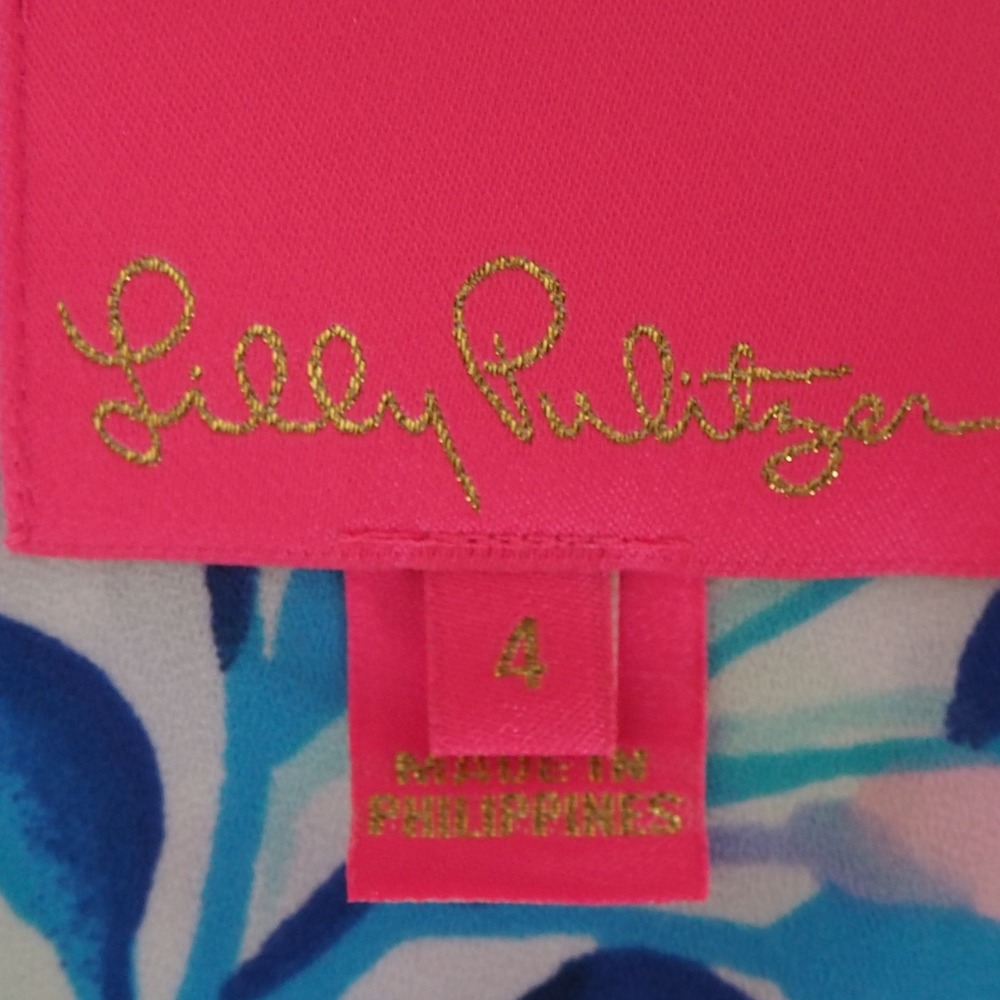 Lily Pulitzer Shaylee True Wrap Midi Dress Size 4 Shell Beach Coastal Resort - Picture 6 of 12